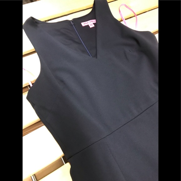 Betsy Johnson ruffle hem v-neck dress navy,NWT - Picture 7 of 8